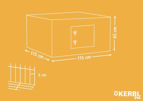 kerbl-enclos-ext-rieur-anti-fugue-115-x-115-x-65-cm-avec-pare-soleil image 8