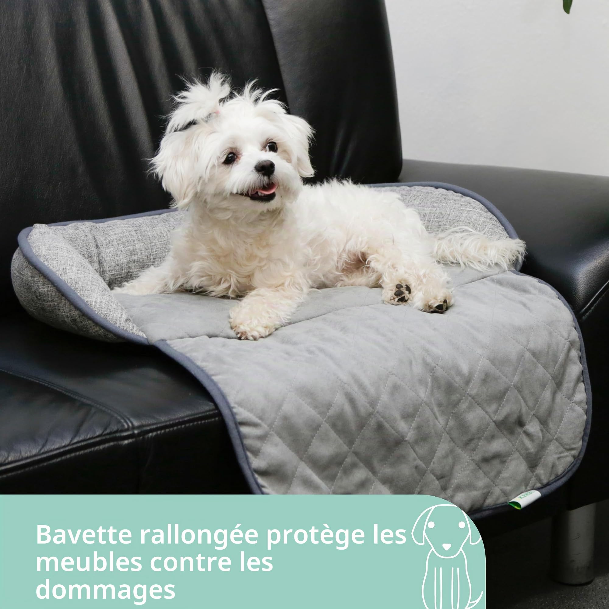 kerbl-emalia-coussin-de-canap-pour-chien-60x40x12-cm-gris-polyester-bordure image 3