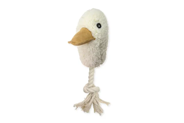 karlie-k-jouet-en-peluche-canard-avec-corde-28-x-7-5-x-12-cm image 1