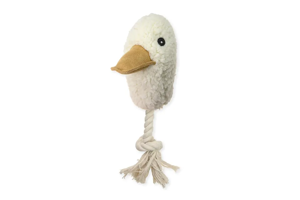 karlie-k-jouet-en-peluche-canard-avec-corde-28-x-7-5-x-12-cm image 1