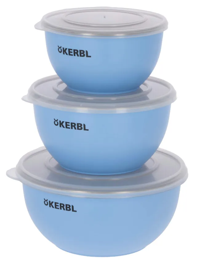 kerbl-pet-kit-3-gamelles-en-inox-bleu-550-ml-900-ml-1200-ml-avec-couvercles image 1