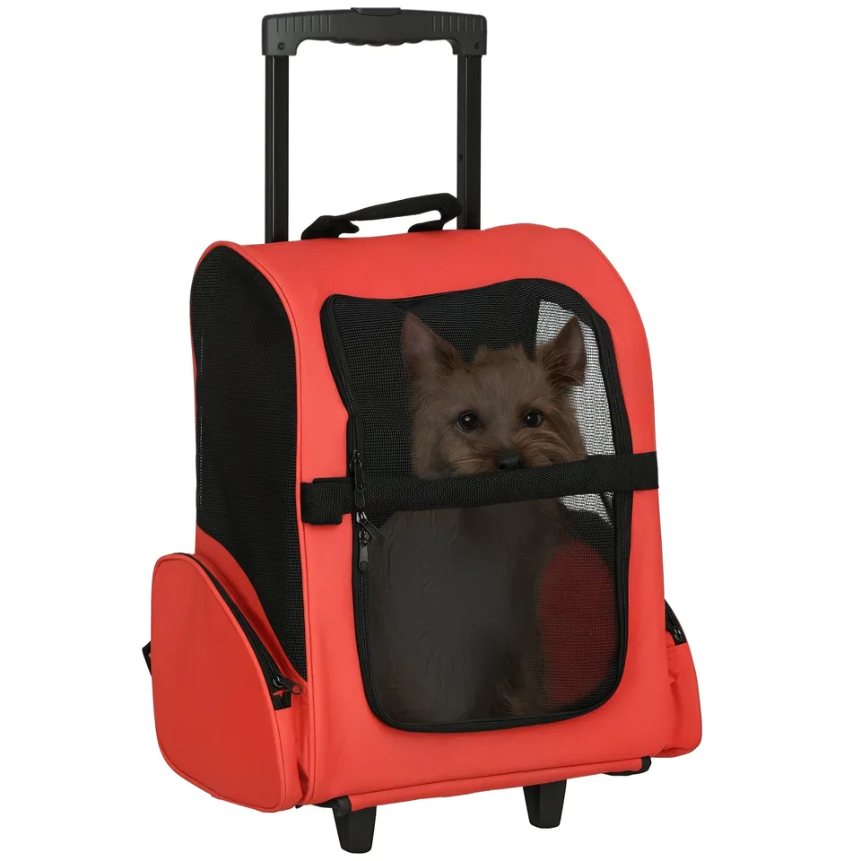 pawhut-sac-dos-trolley-transport-animaux-42-x-25-x-55-cm-rouge image 1