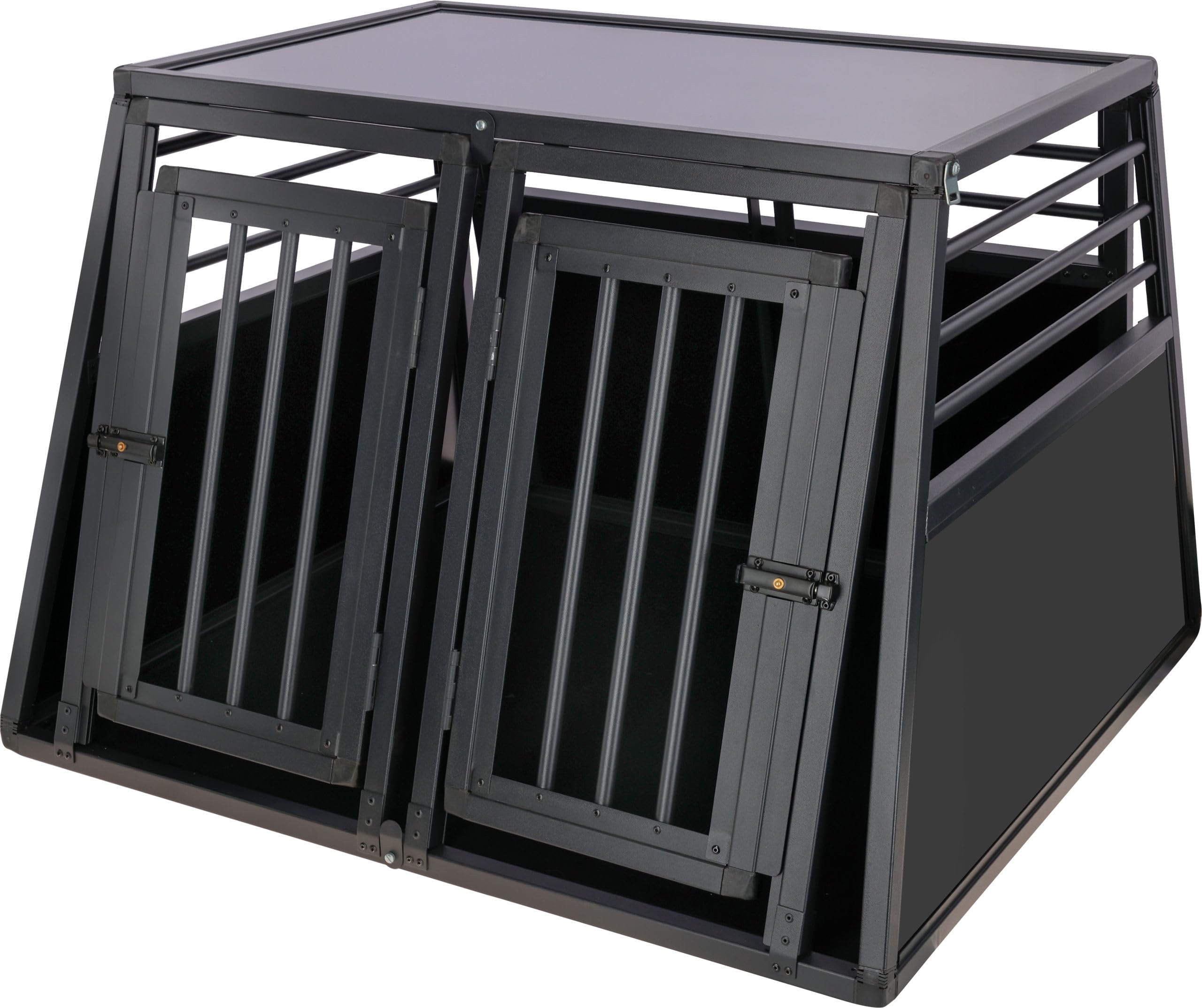 kerbl-pet-cage-de-transport-aluminium-vacation-deux-portes-graphite-92x97x68-cm- image 1