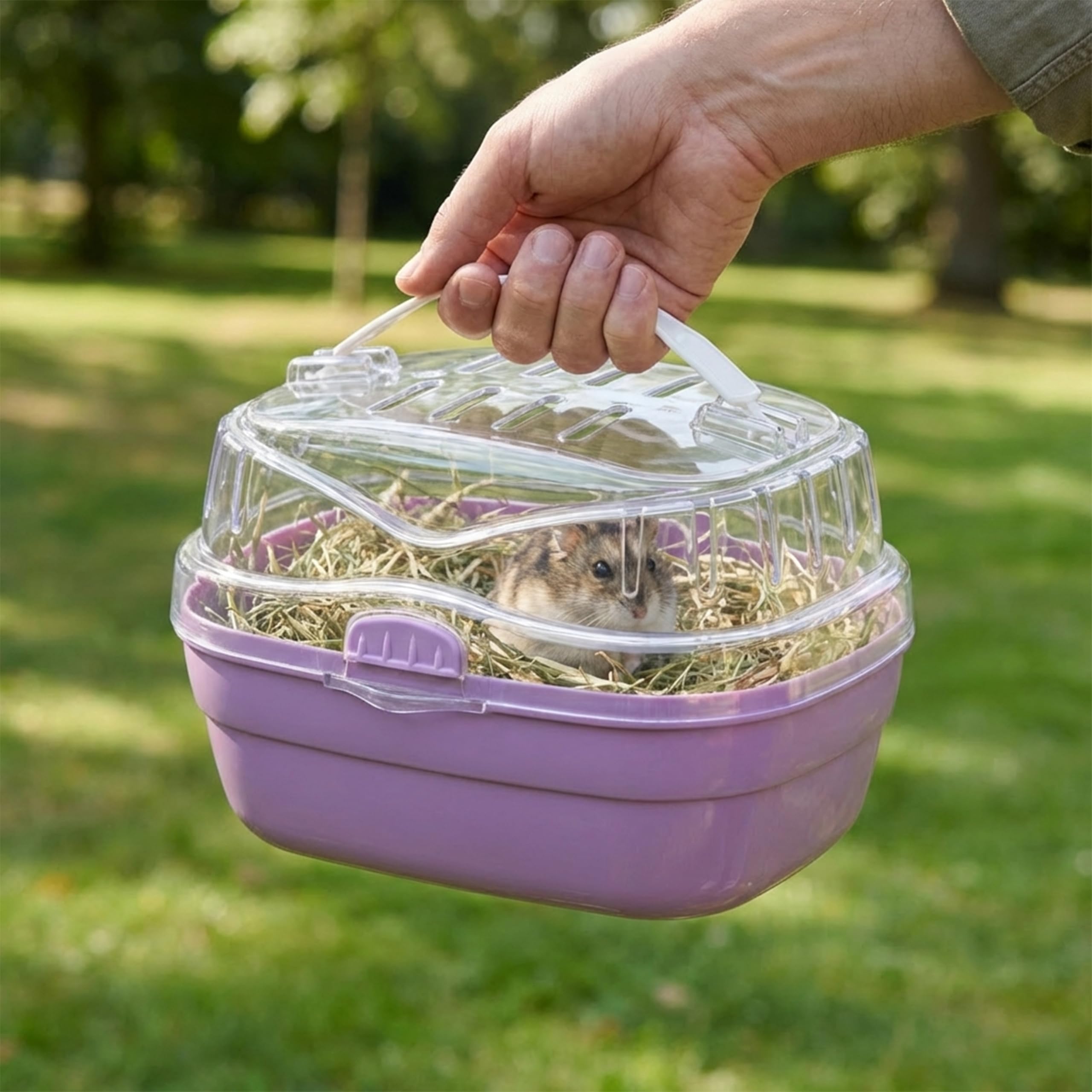 ferplast-aladino-small-cage-transport-hamster-20-x-16-x-h-13-5-cm-fuchsia image 2