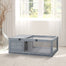 pawhut-enclos-tortue-en-bois-36-habitat-reptile-int-rieur-ext-rieur-gris image 4