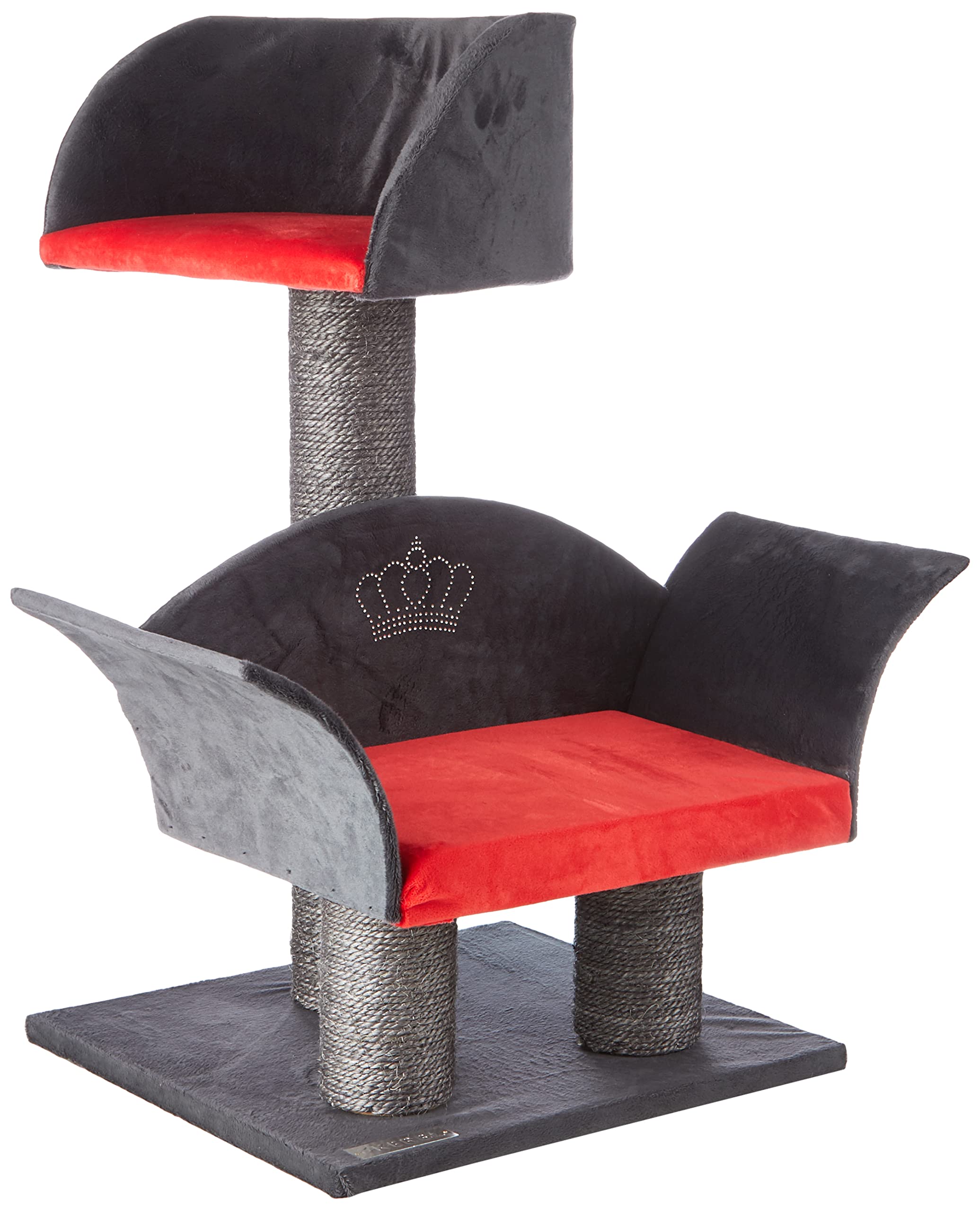 kerbl-81548-deluxe-lounge-arbre-chat-gris-rouge-70-cm image 4