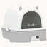 pawhut-bac-liti-re-chat-ferm-inox-xl-gris-avec-tiroir-coulissant-et-filtre-carbo image 2