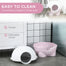 pawhut-bac-liti-re-pour-chat-ferm-avec-couvercle-et-tapis-anti-fuites-rose-clair image 7