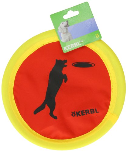 kerbl-pet-frisbee-nylon-rouge-jaune-24-cm-flottant image 3