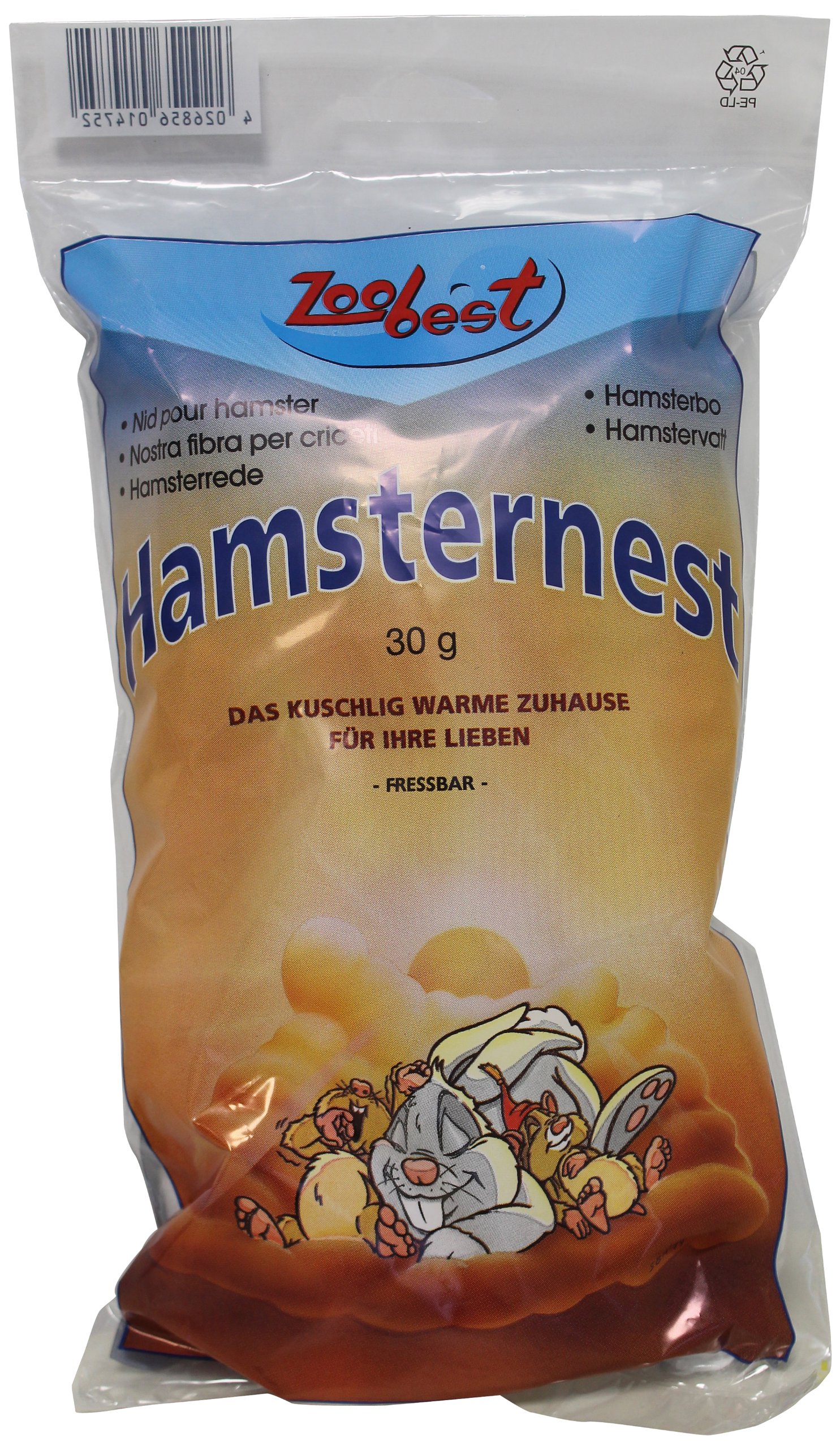kerbl-coton-nid-douillet-pour-cochon-d-inde-et-hamster-blanc-31-x-15-x-5-cm-lot- image 1