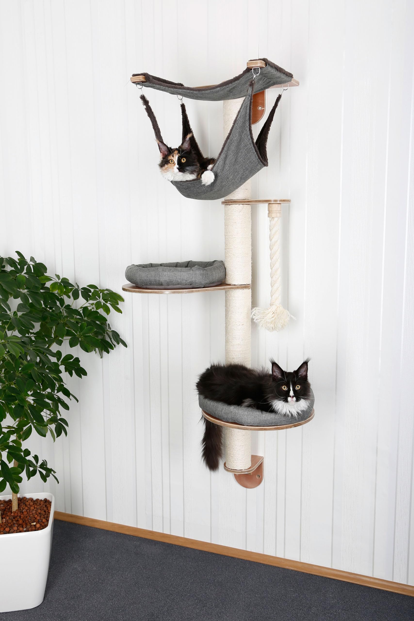 kerbl-dolomit-2-0-tofana-81545-arbre-chat-mural-gris-160-cm image 3