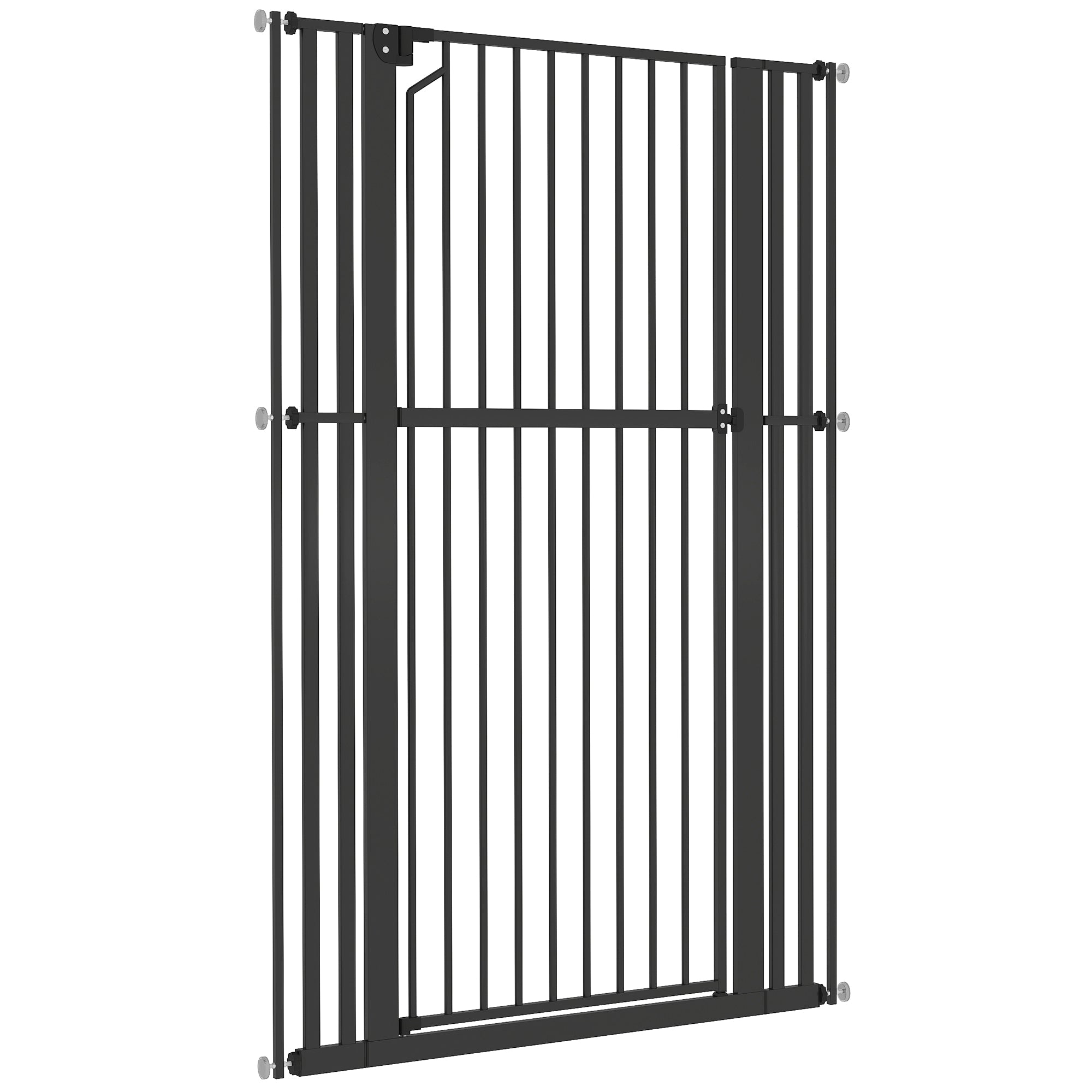pawhut-barri-re-extra-haute-160-cm-r-glable-76-104-cm-avec-fermeture-auto image 2
