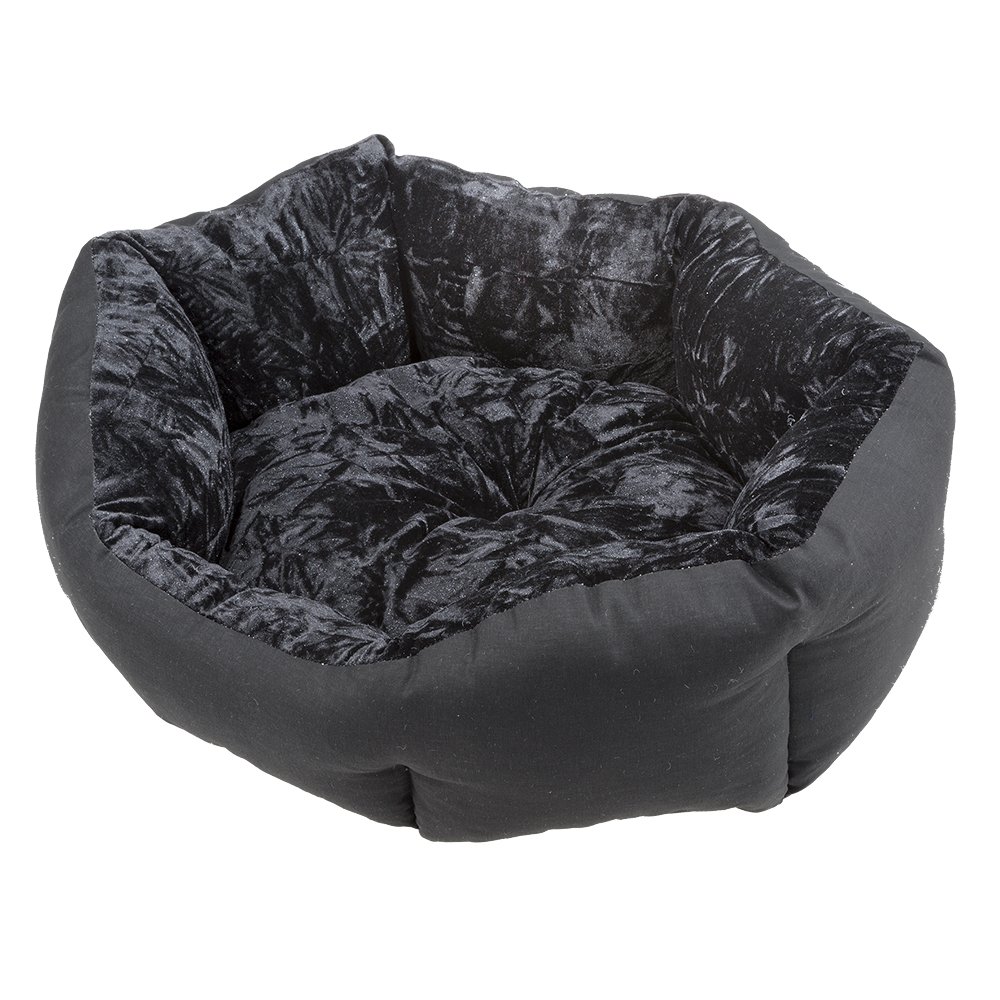ferplast-domino-50-deluxe-couchage-coton-noir-50-x-40-x-18-cm-pour-chat-et-petit image 1