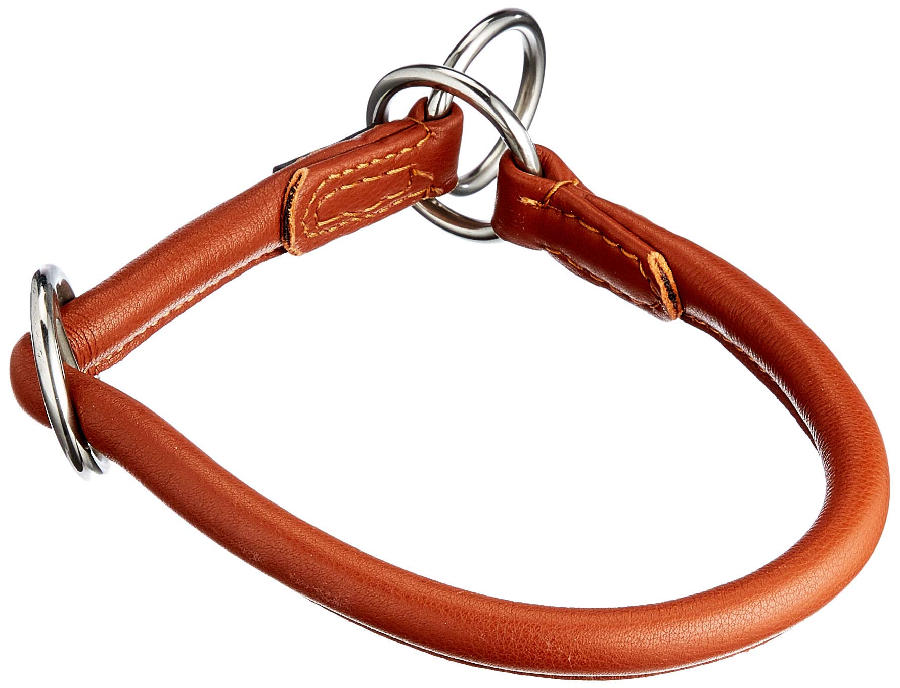 kerbl-roma-collier-trangleur-chien-en-cuir-rond-cognac-45-cm-8-mm-avec-limiteur image 2