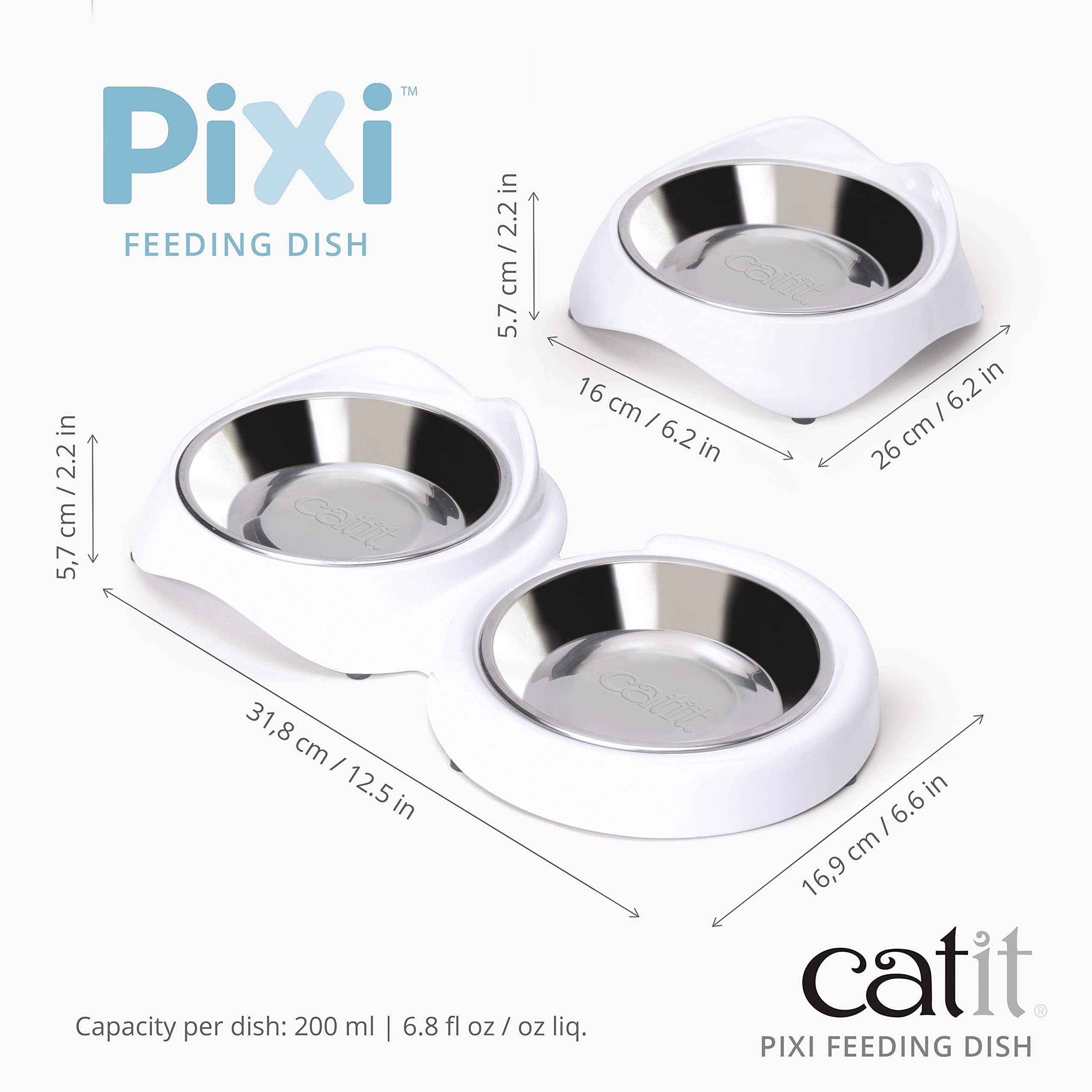catit-pixi-gamelle-simple-blanche-200-ml image 6