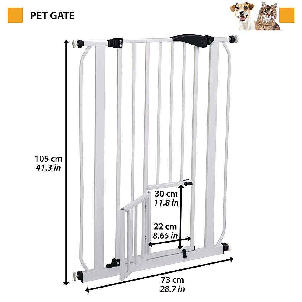 ferplast-pet-gate-barri-re-s-paration-chien-et-chat-m-tal-blanc-73-83-x-h-150-cm image 3