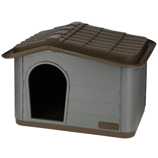 kerbl-pet-paola-eco-maison-niche-pour-chat-et-petit-chien-gris-vert-marron-60-x- image 1