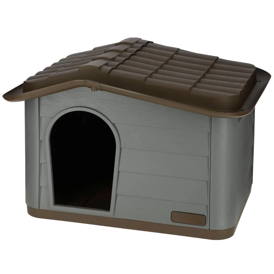 kerbl-pet-paola-eco-maison-niche-pour-chat-et-petit-chien-gris-vert-marron-60-x- image 1