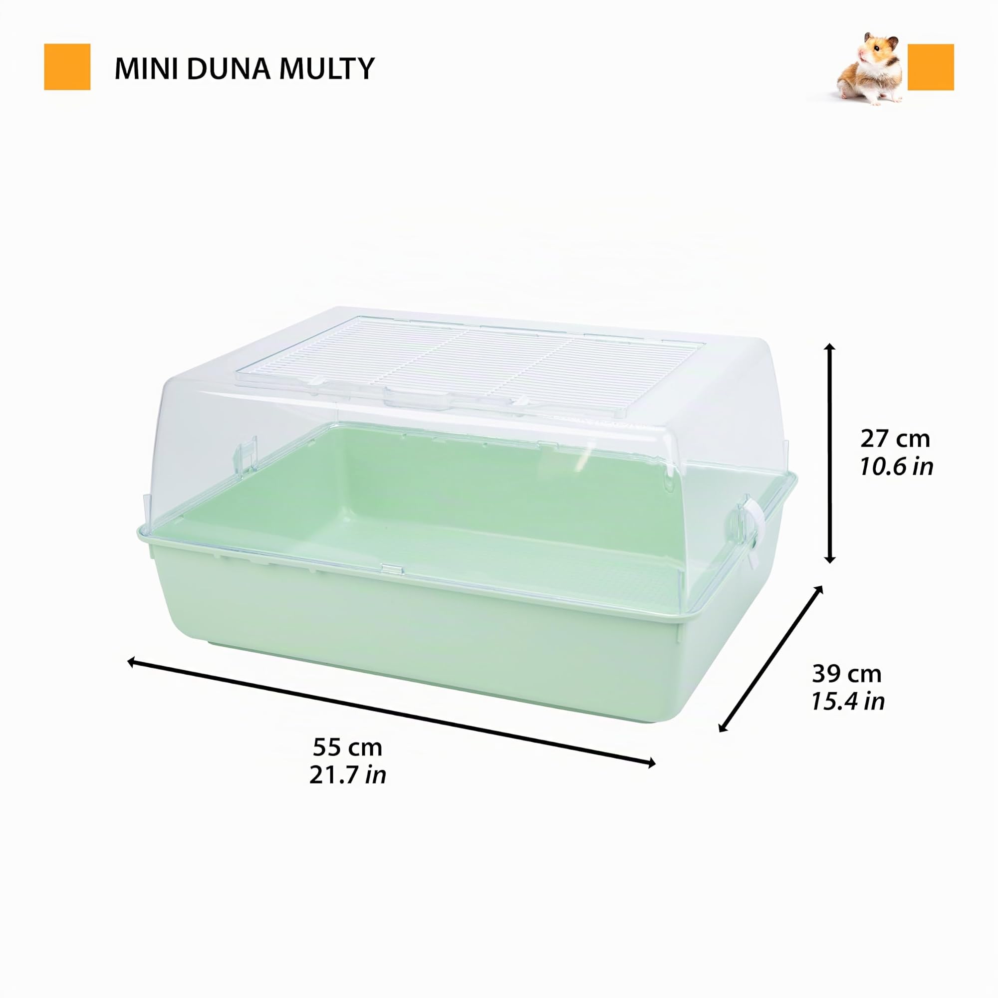 ferplast-mini-duna-hamster-cage-pour-hamsters-et-souris-55x39x27cm-verte image 3