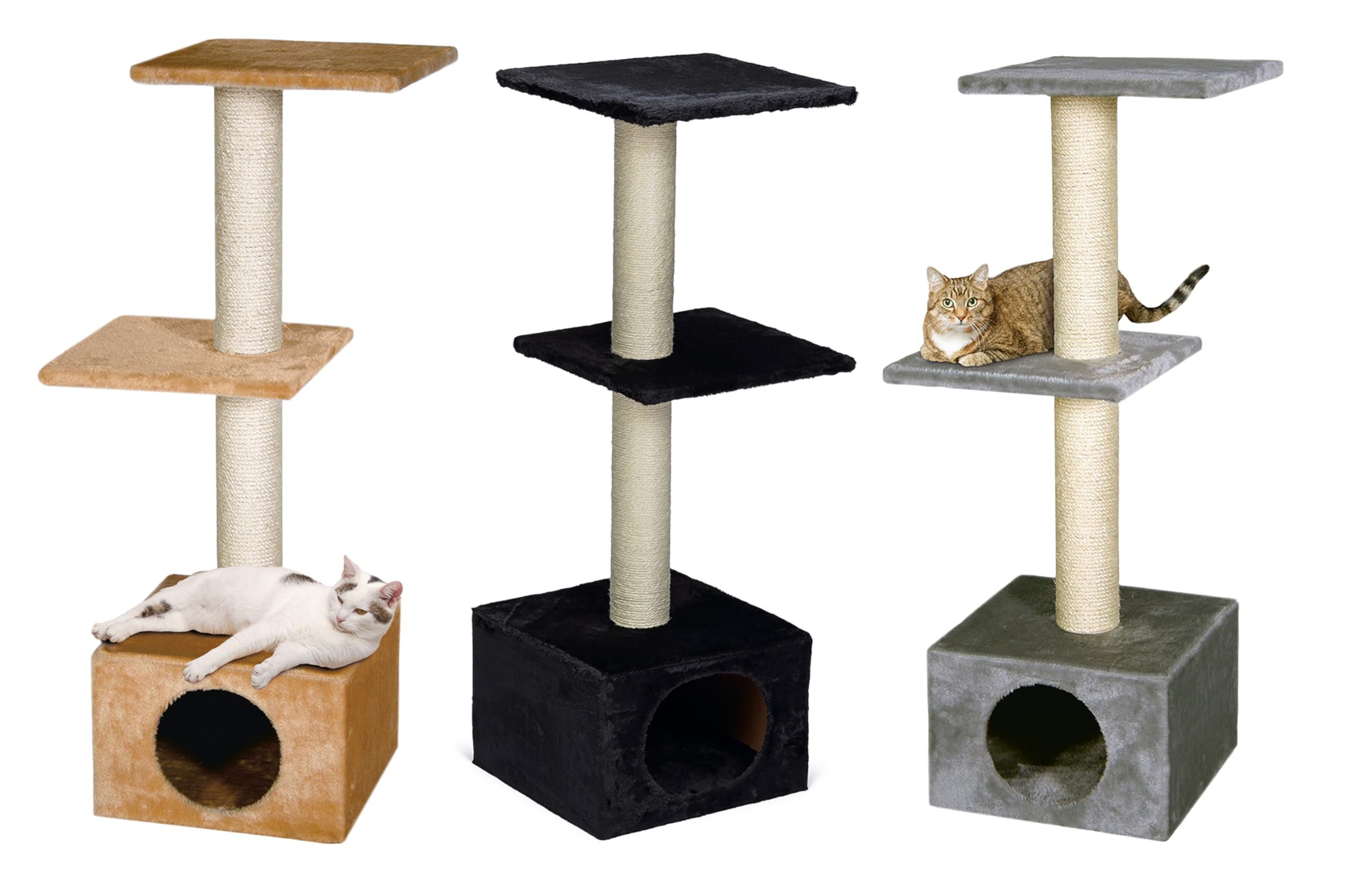 karlie-smaragd-arbre-chat-beige-3-niveaux-35-x-35-x-103-cm image 5