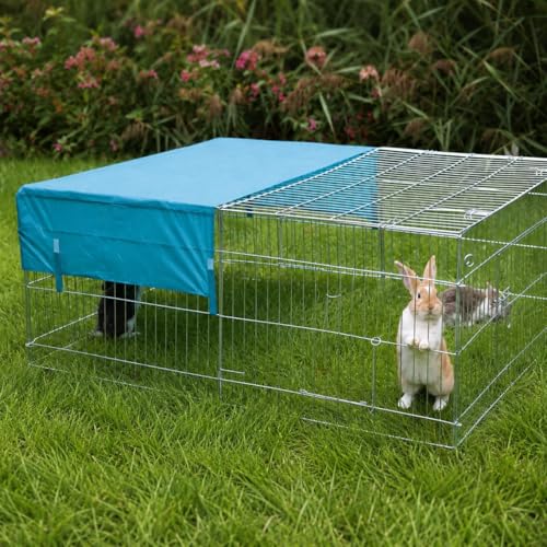 kerbl-pet-enclos-ext-rieur-galvanis-avec-protection-solaire-144x112x60-cm image 8