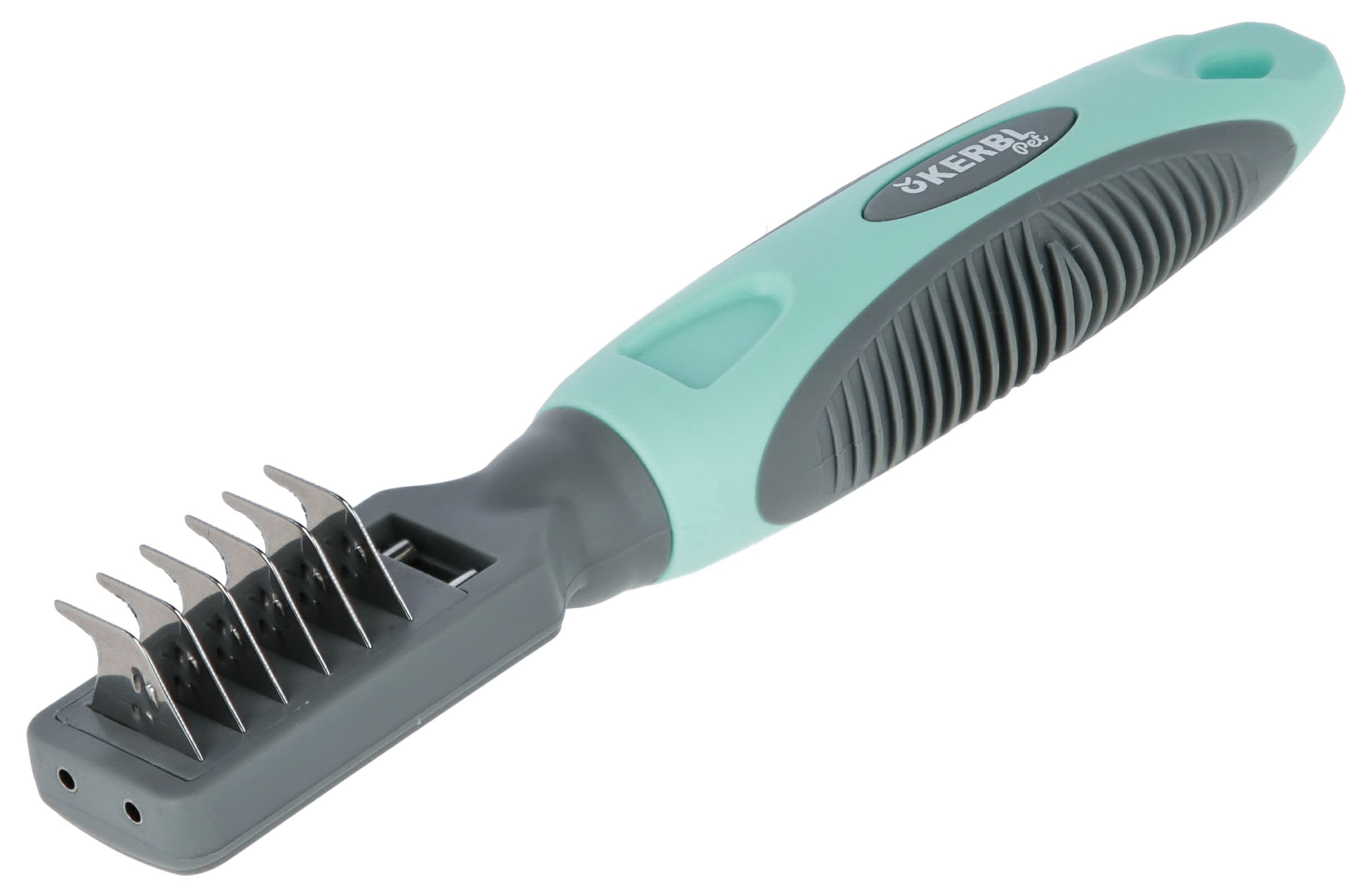 kerbl-pet-couteau-d-m-ler-18cm-turquoise-gris-6-lames-chiens-et-chats image 1