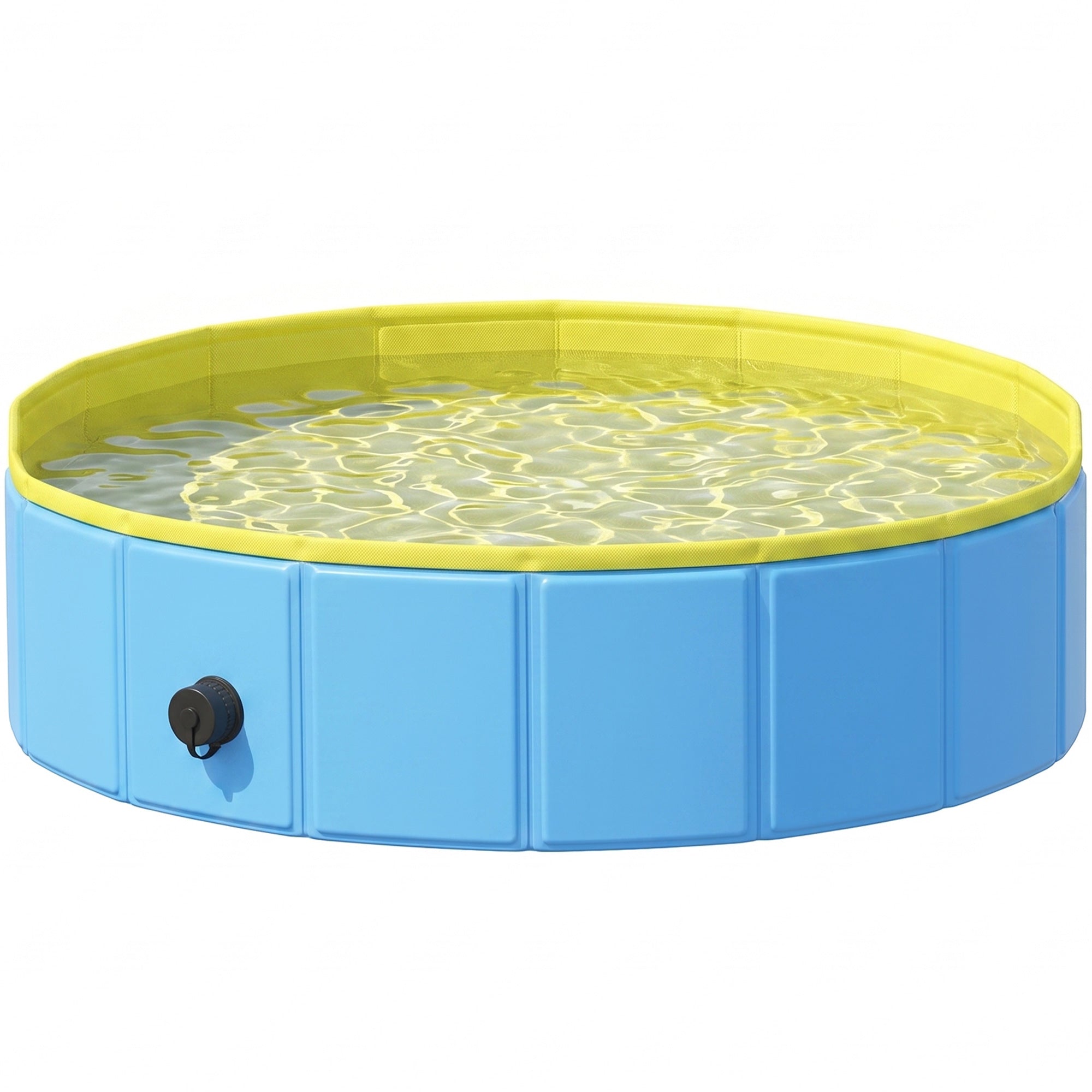 pawhut-piscine-chien-pliable-80-x-20-cm-pvc-antid-rapant-bleu-et-jaune image 2