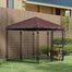 pawhut-chenil-ext-rieur-4-6-x-4-6-x-5-tanche-marron-avec-double-porte-pour-chien image 3
