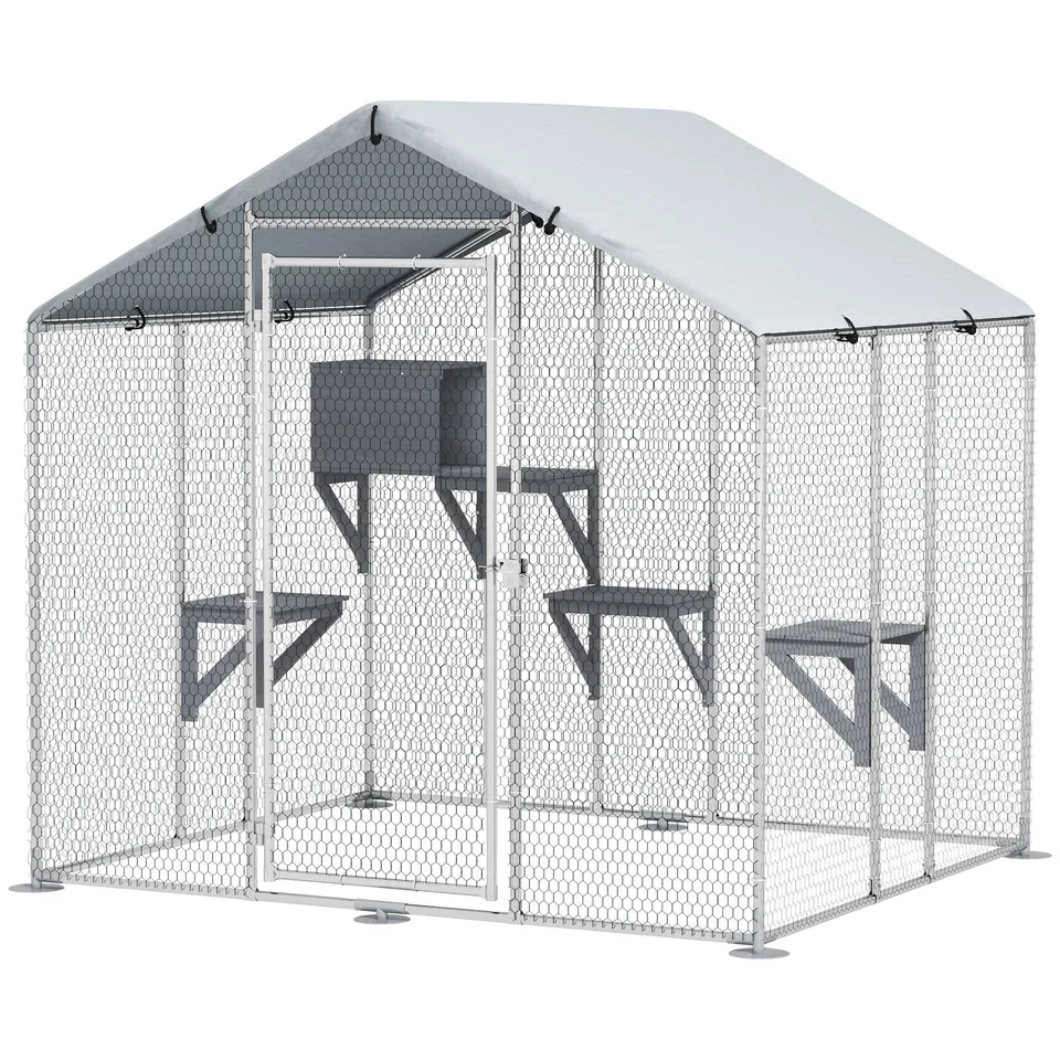 pawhut-catio-ext-rieur-walk-in-79-pouces-openair-pour-5-chats image 1
