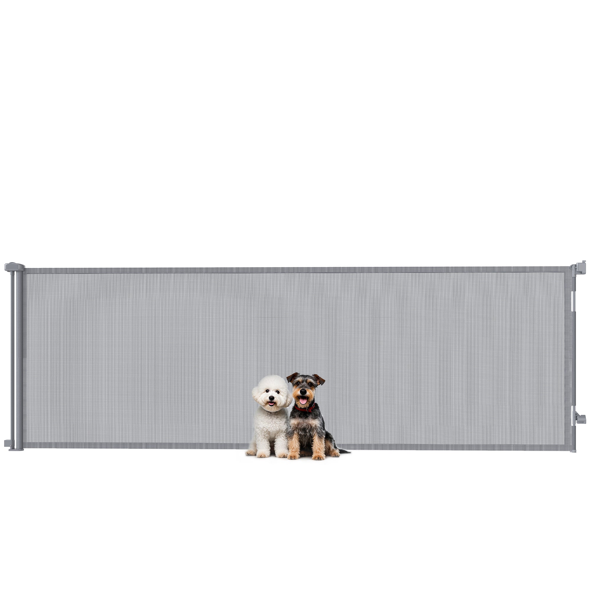 pawhut-barri-re-r-tractable-animaux-jusqu-300-cm-grise image 1