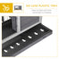 pawhut-clapier-lapin-compact-roulettes-en-bois-acc-s-facile-gris image 7