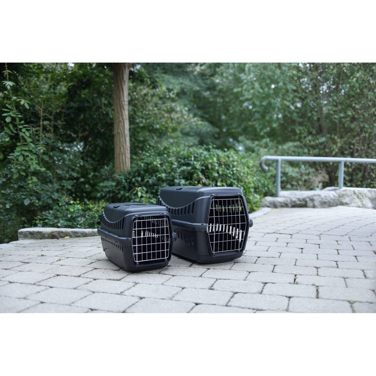 kerbl-cage-de-transport-expedition-eco-58x38x38-cm-noire-pour-chats-et-petits-ch image 3