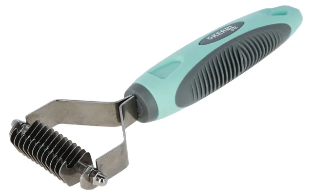 kerbl-pet-trille-de-d-m-lage-12-lames-turquoise-gris-18-cm image 1
