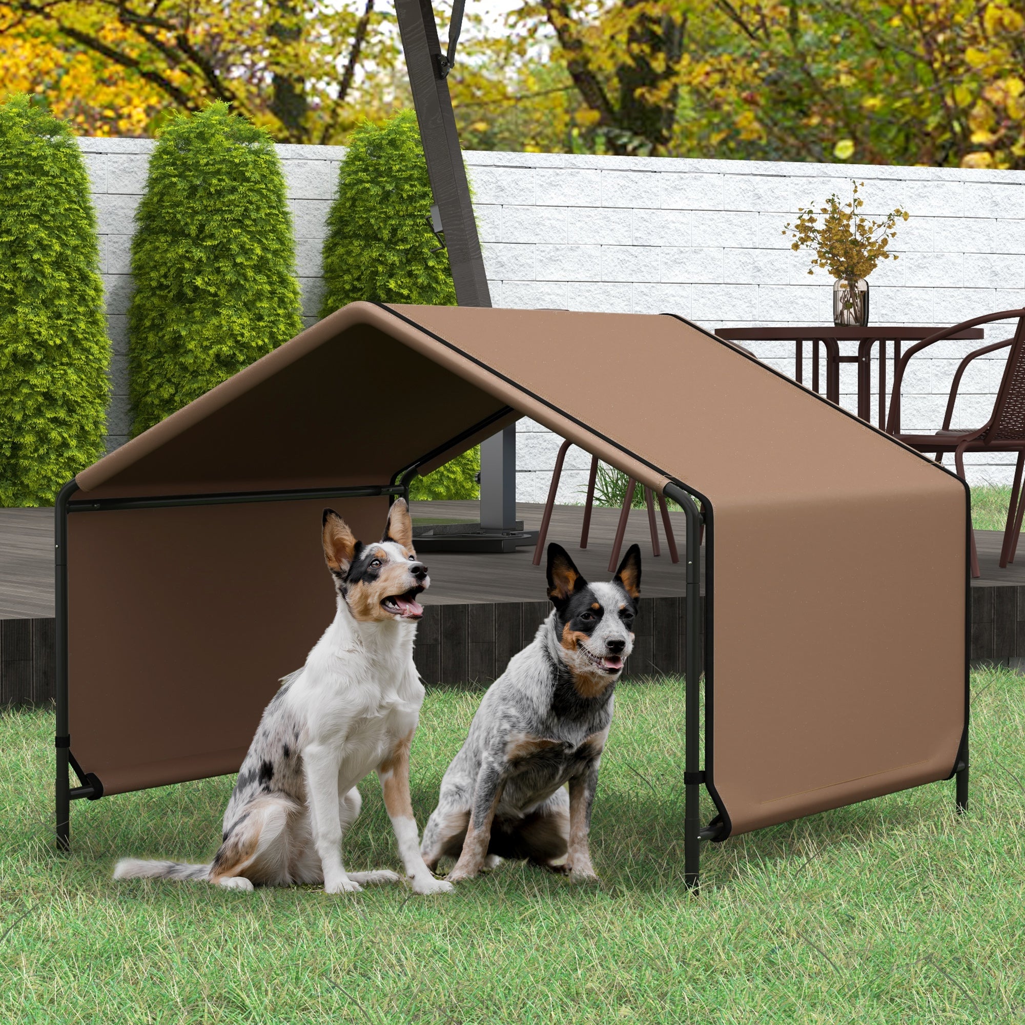 pawhut-tente-d-ombre-portable-pour-chien-imperm-able-pour-patio-et-ext-rieur-mar image 4
