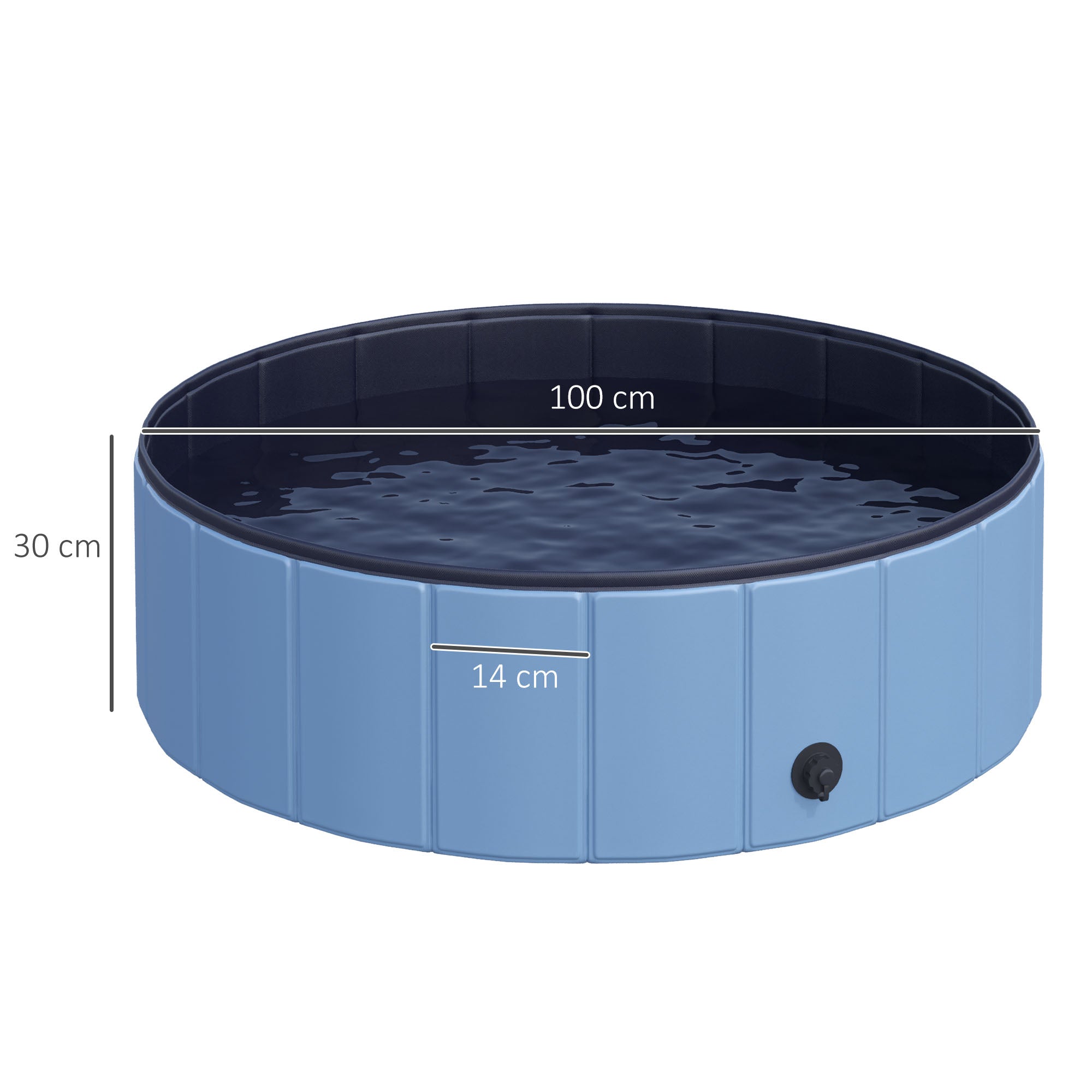 pawhut-piscine-pliable-pour-chien-100-x-30-cm-bleue-avec-vidange-et-fond-antid-r image 5