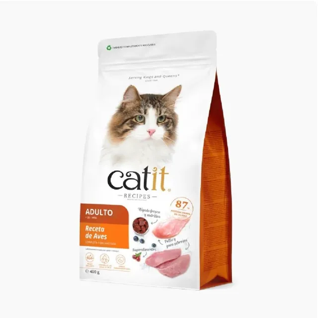 catit-recipes-adulte-oiseaux-400-g-croquettes-chat image 1