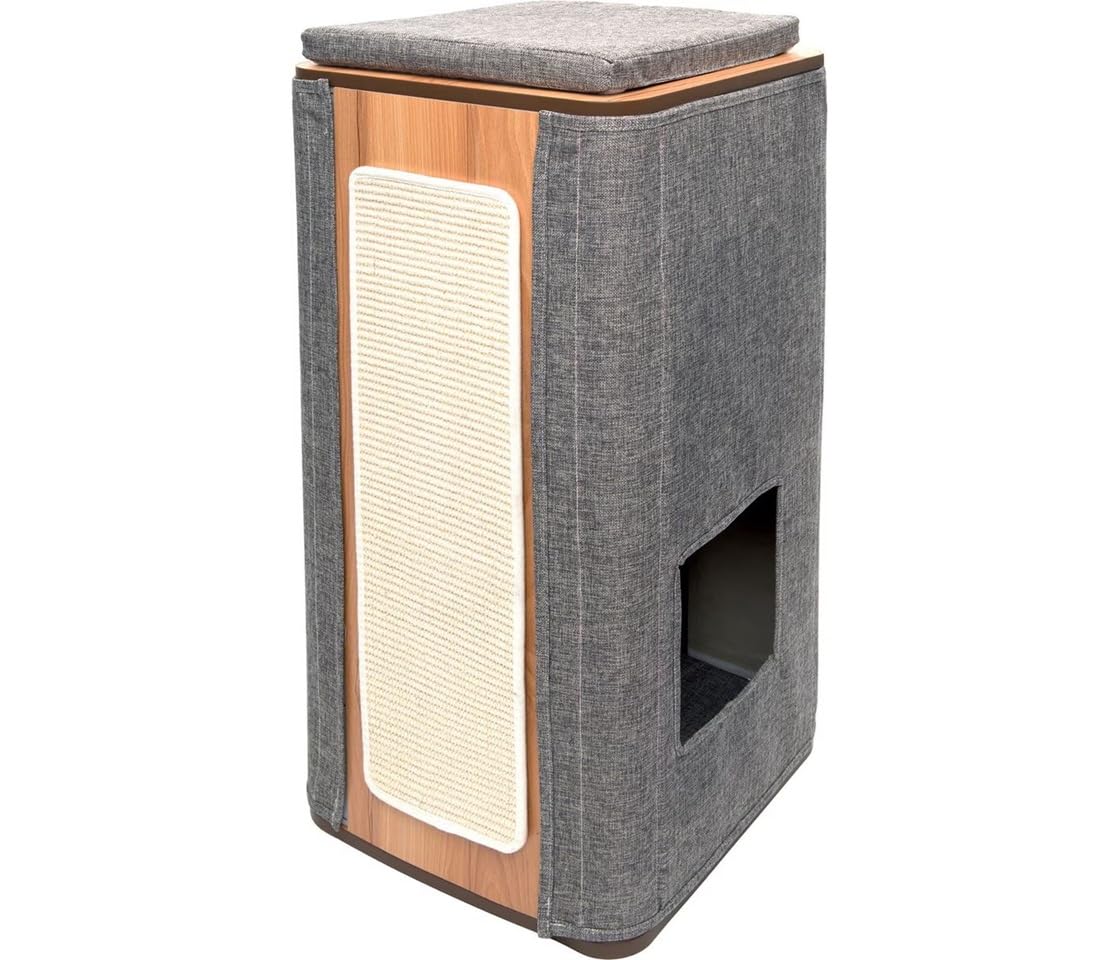 catit-vesper-cubo-tower-arbre-chat-pierre-3-niveaux-m-moire-de-forme image 1