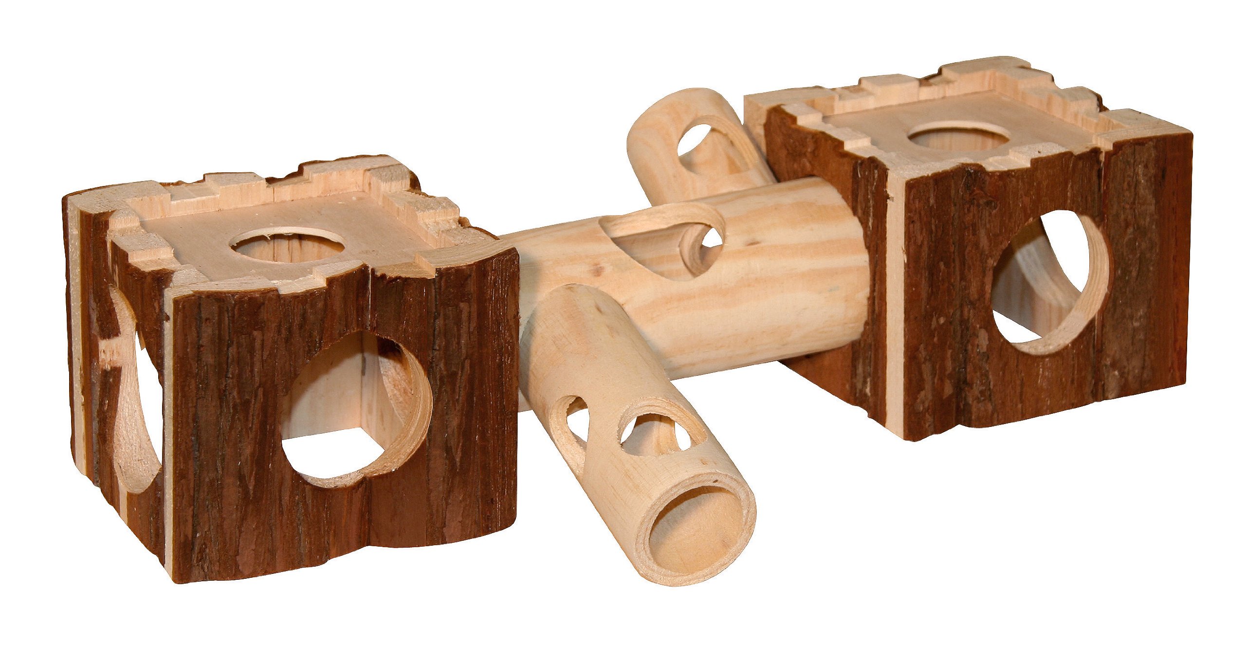 kerbl-ch-teau-pour-hamster-nature-en-bois-naturel-40x12x10-cm-avec-tunnel image 1