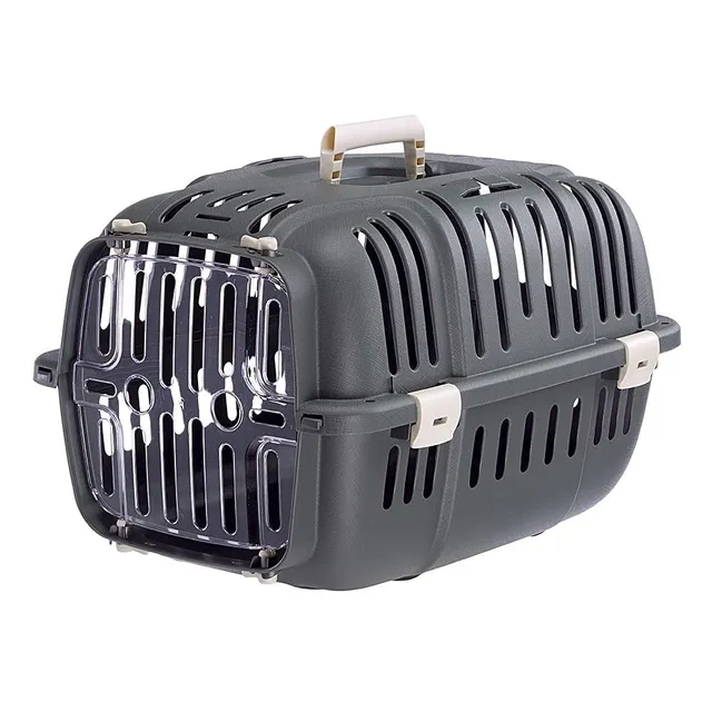 ferplast-jet-10-caisse-de-transport-chat-et-petit-chien-5-kg-32-x-47-x-29-cm-gri image 1
