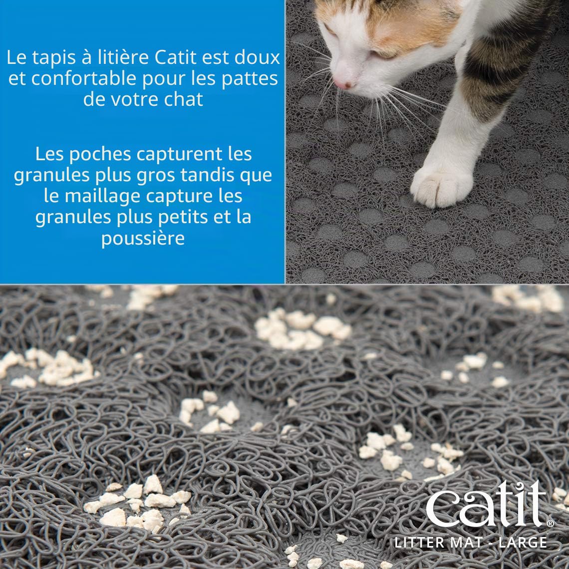 catit-tapis-de-liti-re-pour-chat-gris-60-x-90-cm image 2
