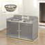 pawhut-gamelle-sur-lev-e-pour-grand-chien-avec-rangement-2-bols-inox-gris image 5