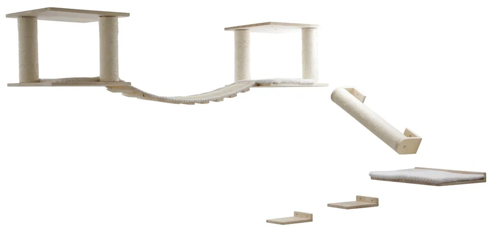 kerbl-pet-aire-de-jeux-pour-chats-top-xl-bois-sisal-polyester-naturel-blanc image 1