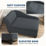 pawhut-canap-chien-petit-avec-coffre-cach-et-mousse-2-pouces-gris-fonc image 8