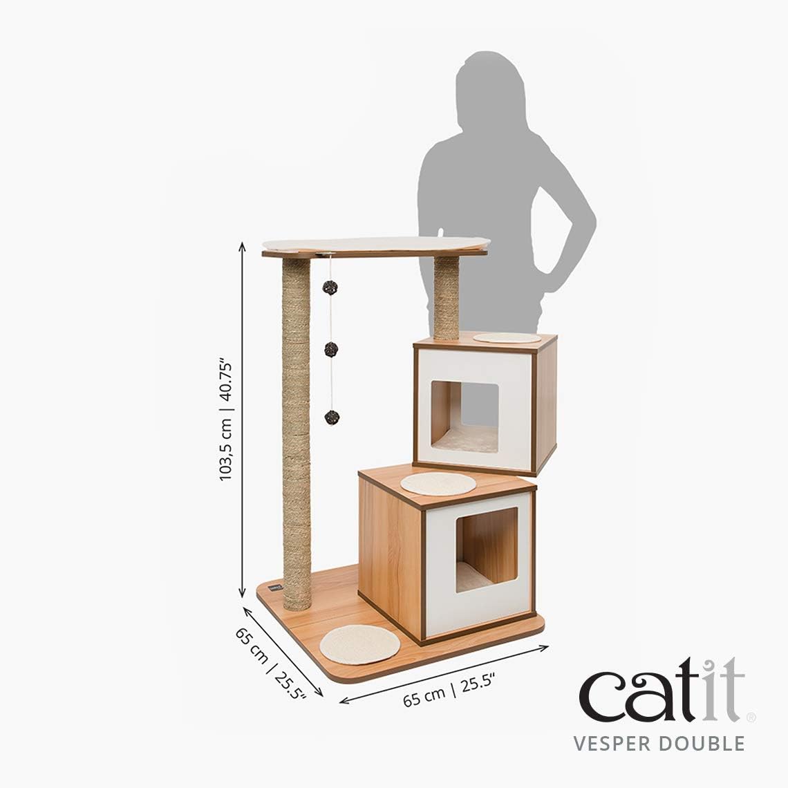 catit-vesper-double-52048-arbre-chat-noyer-2-cubes image 8