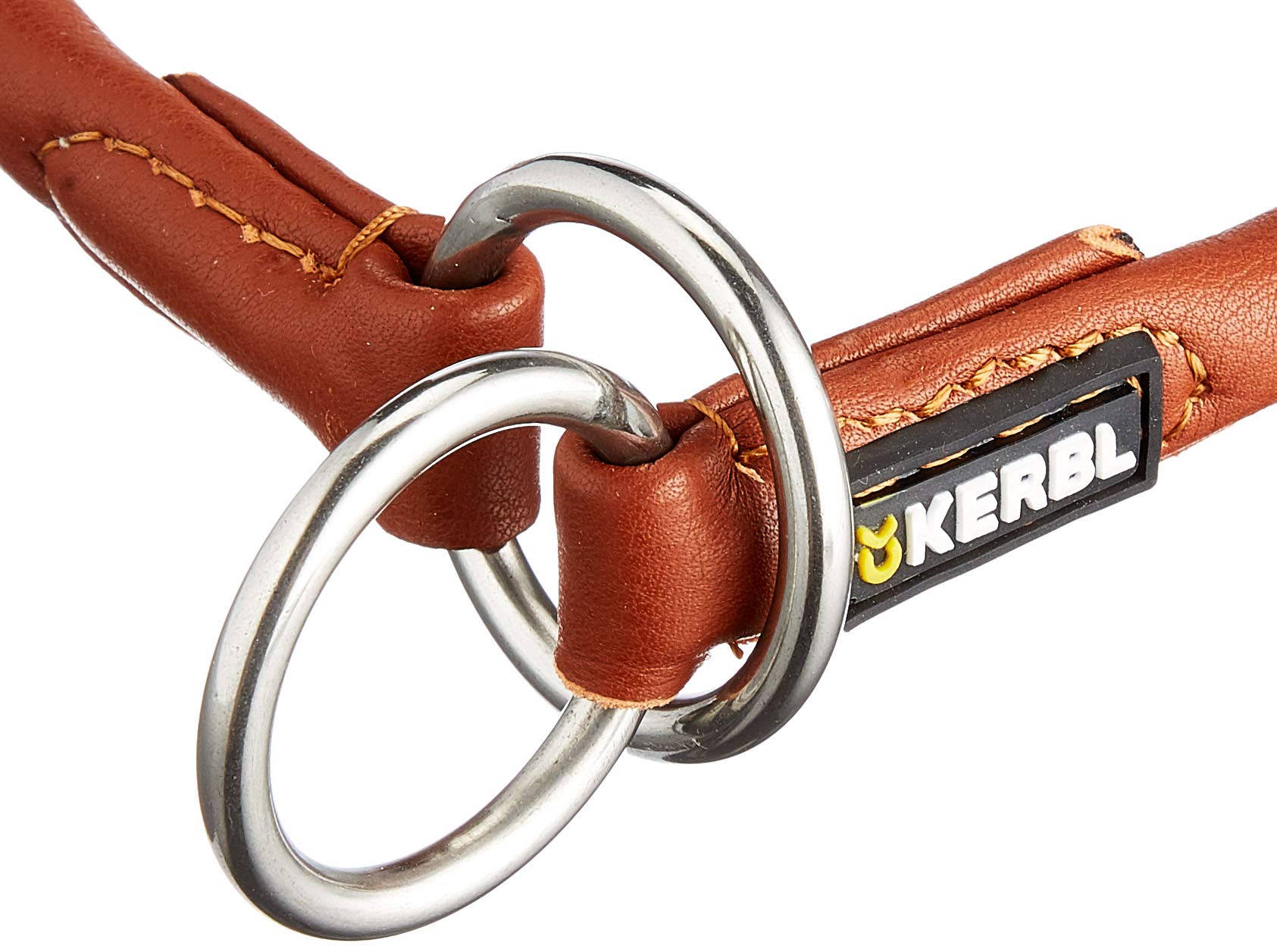 kerbl-roma-collier-trangleur-chien-en-cuir-rond-cognac-45-cm-8-mm-avec-limiteur image 3