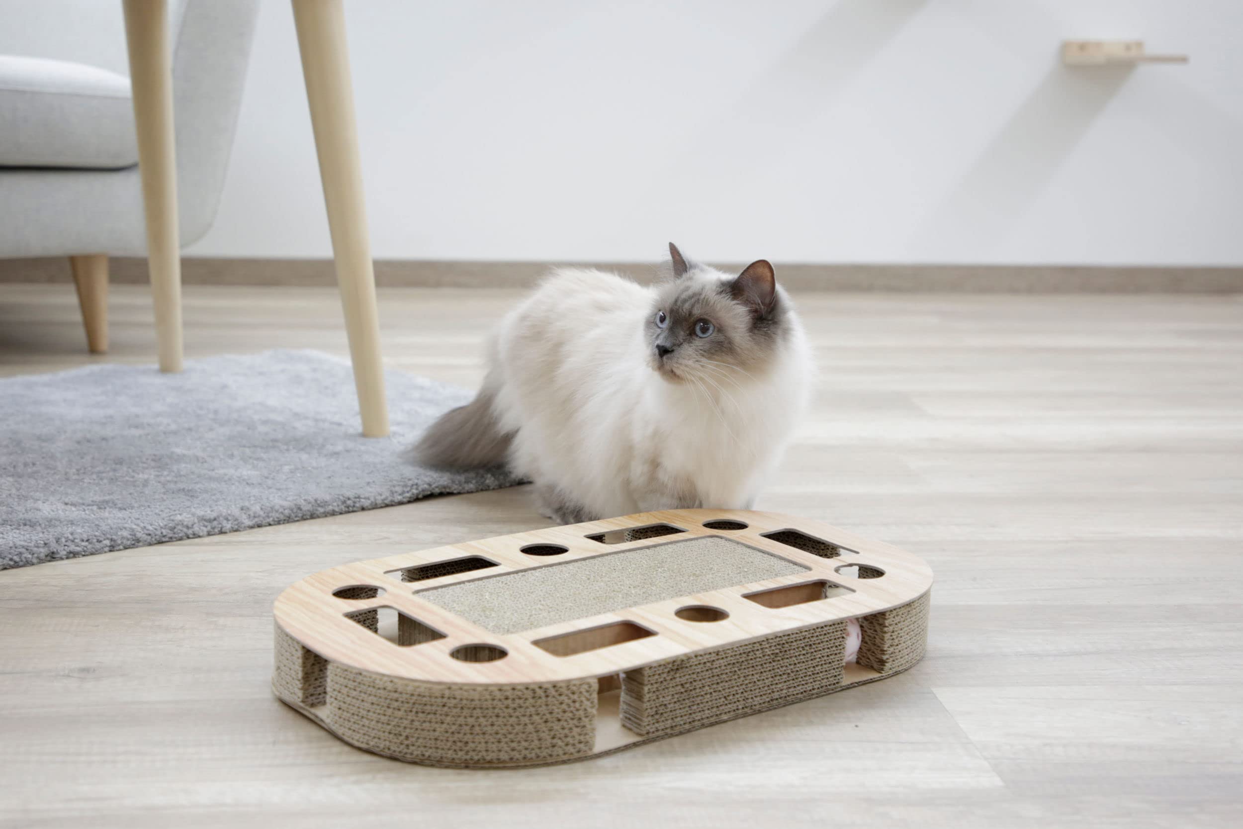 kerbl-pet-griffoir-chat-ovalo-52-x-31-x-8-5-cm-avec-catnip image 3