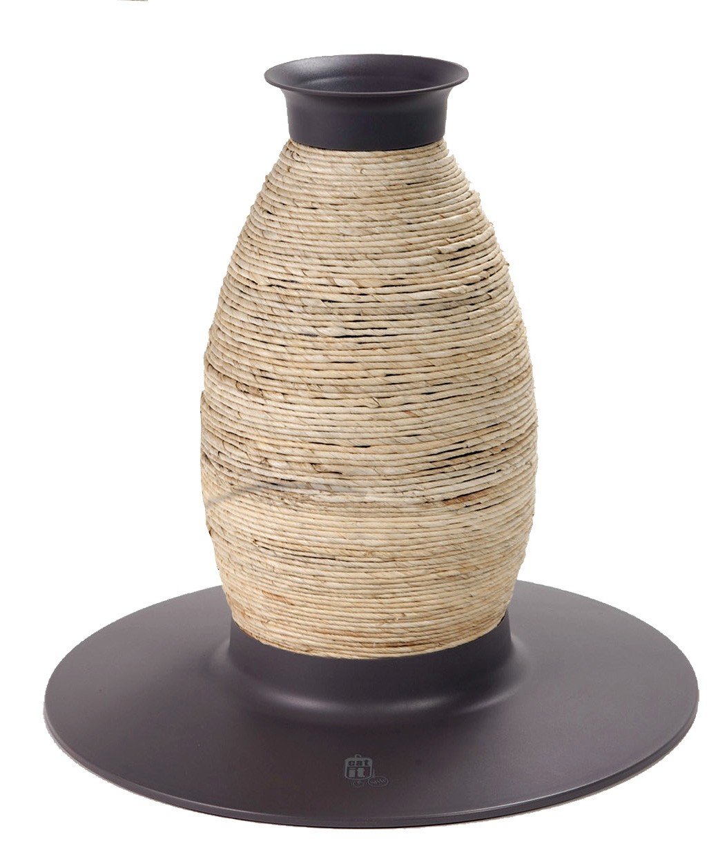 catit-griffoir-chat-forme-vase-sisal-et-feuilles-de-ma-s image 1