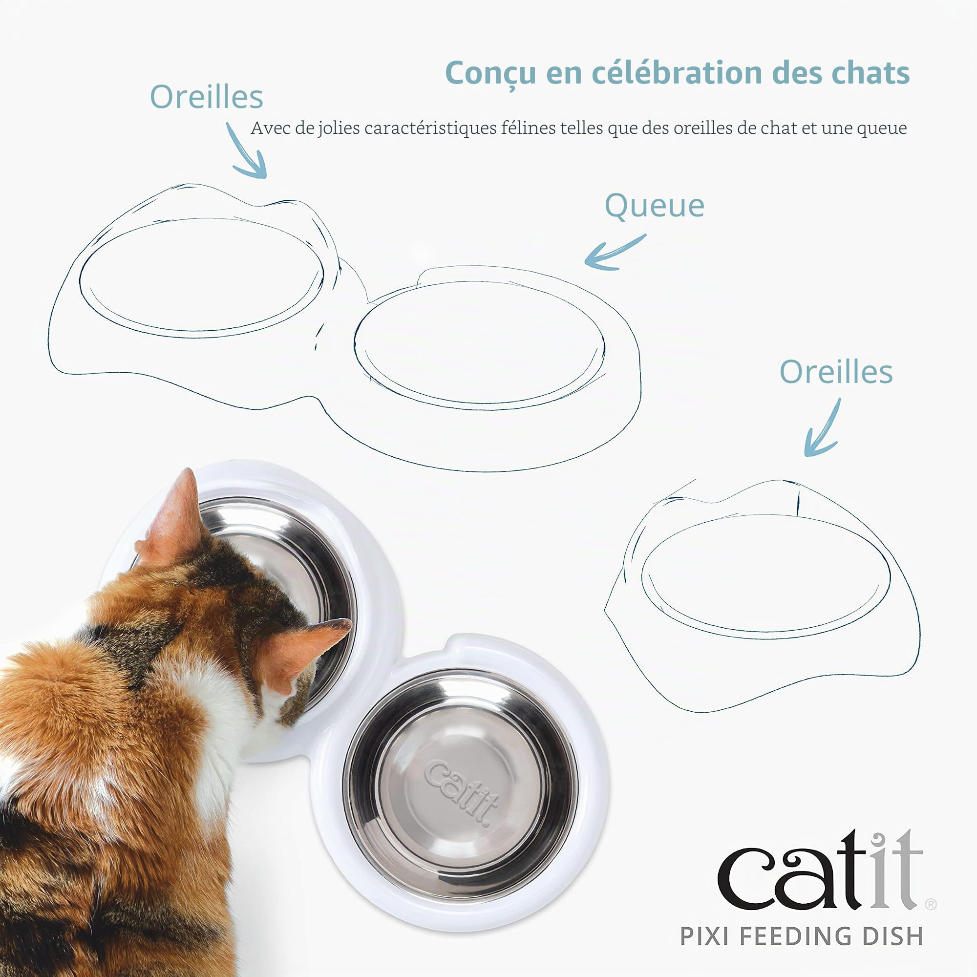 catit-pixi-gamelle-simple-blanche-200-ml image 3