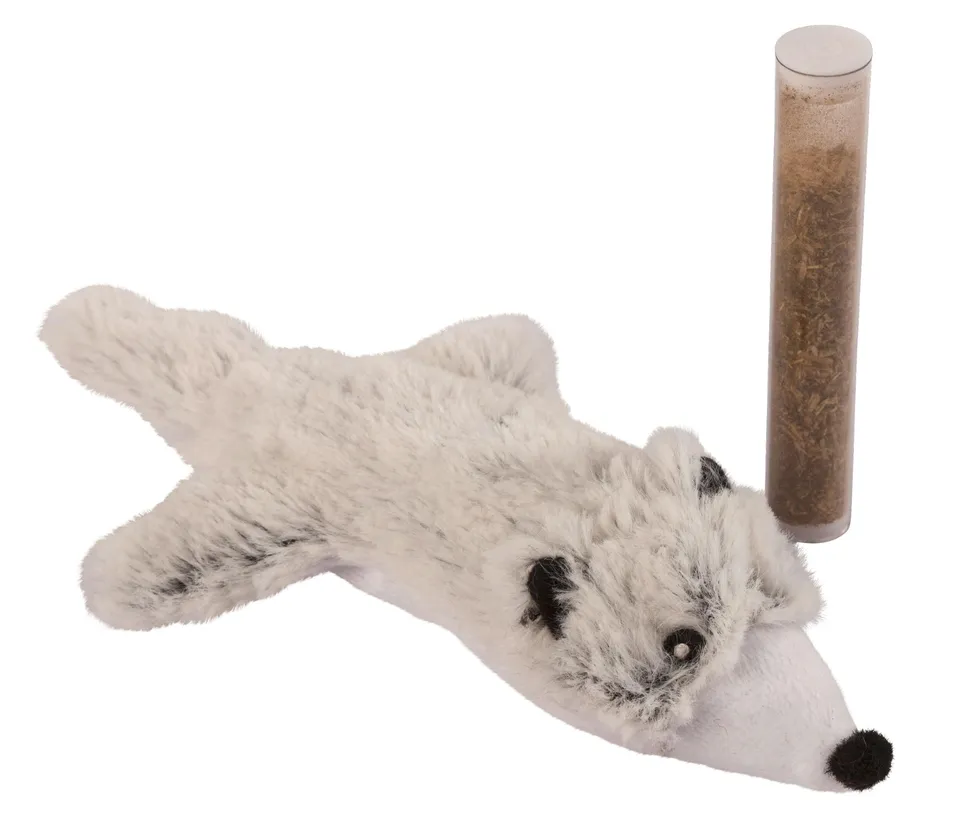 kerbl-hermine-jouet-pour-chat-avec-herbe-chat-17-cm image 1