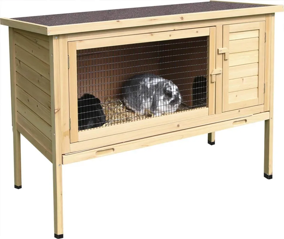 kerbl-buddy-clapier-pour-rongeur-116-x-52-x-82-cm-avec-toit-bitum image 1